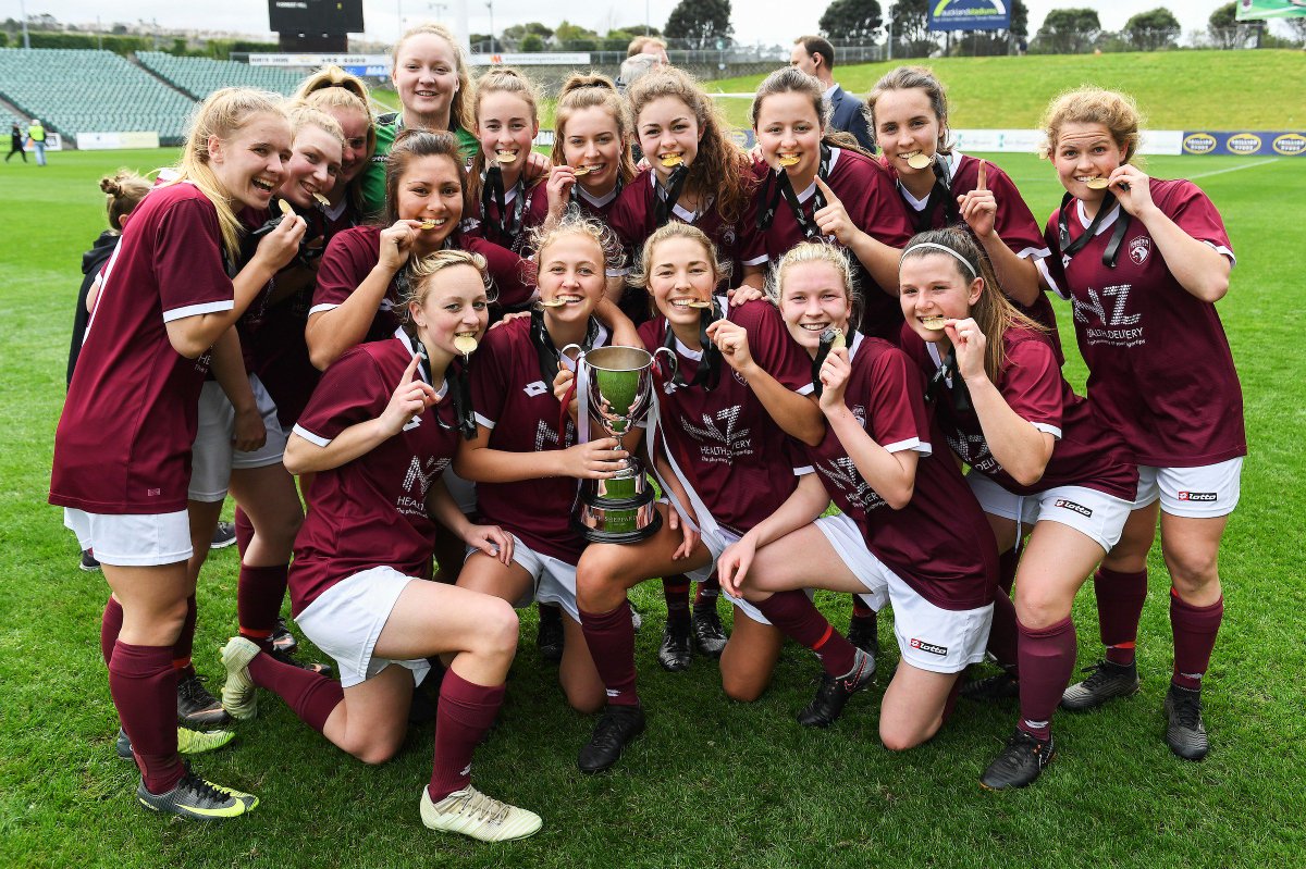 NZ_Football's tweet image. PHOTOS | All of the best shots from a special day for @dunedintech as they were crowned the inaugural @nzf_foundation Kate Sheppard Cup champions. #KSCup #MakeaNameforYourself @PhotosportNZ bit.ly/2QeHWRY