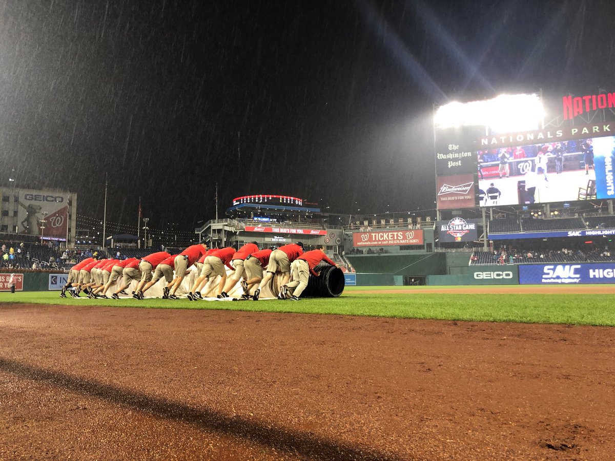 We are in a rain delay in the 8th inning.

Nats 6, Cubs 5.