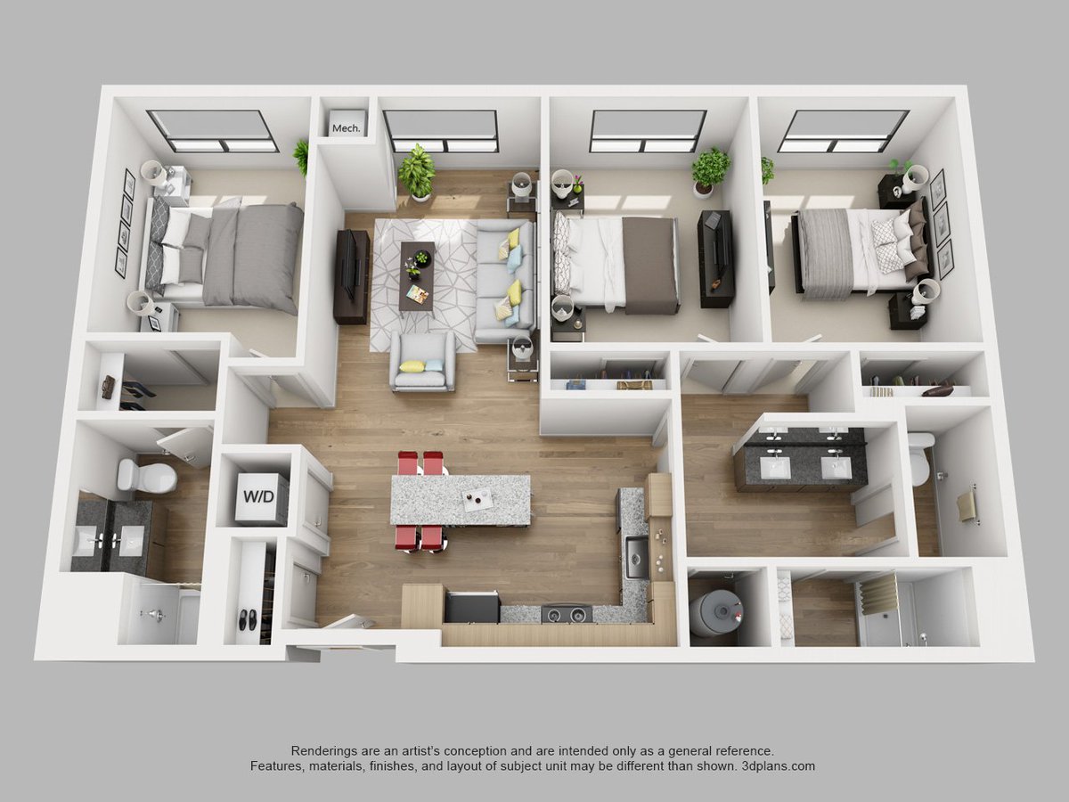 1200 Square Foot Apartment Floor Plans Apartment Poster