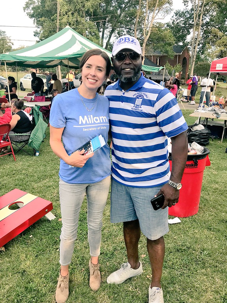 MilamForAL's tweet photo. There was a huge tailgating crowd at the #BACWeekend @JSUGamecocks game weekend. I continue to be energized by the hope and optimism from Alabama’s voters. @JSUNews @electkaripowell @CaraandKari1 #YourVoteYourRight #Alabama #Gameday https://t.co/IL9cdZkLKi