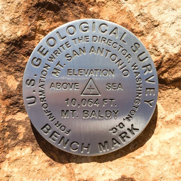 Mount Baldy Benchmark socialhiker.net/product/mount-…