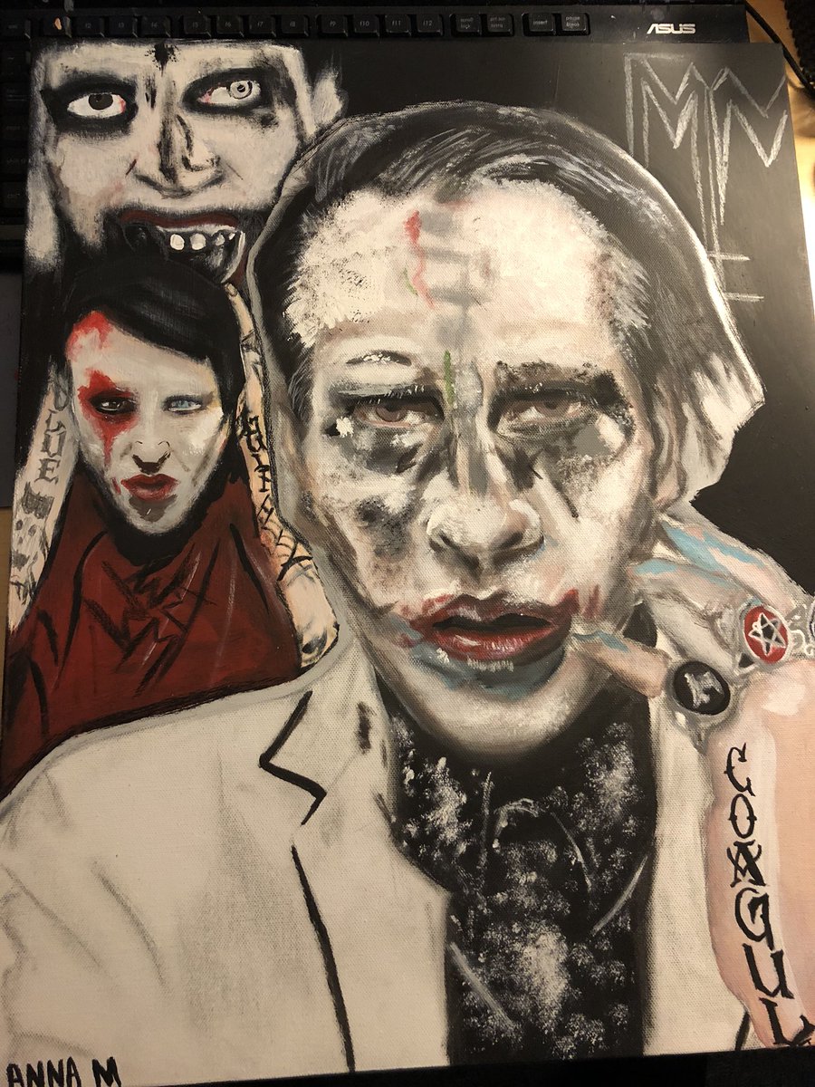annam_official's tweet photo. In progress 

#marilynmanson #art #mm #twinsofevil #tour #thebeautifulpeople #heavenupsidedowntour #mmtattoo #marilyn #manson #paleemperor #tattooedinreverse  #tourlife https://t.co/cs3Dq2xxIB