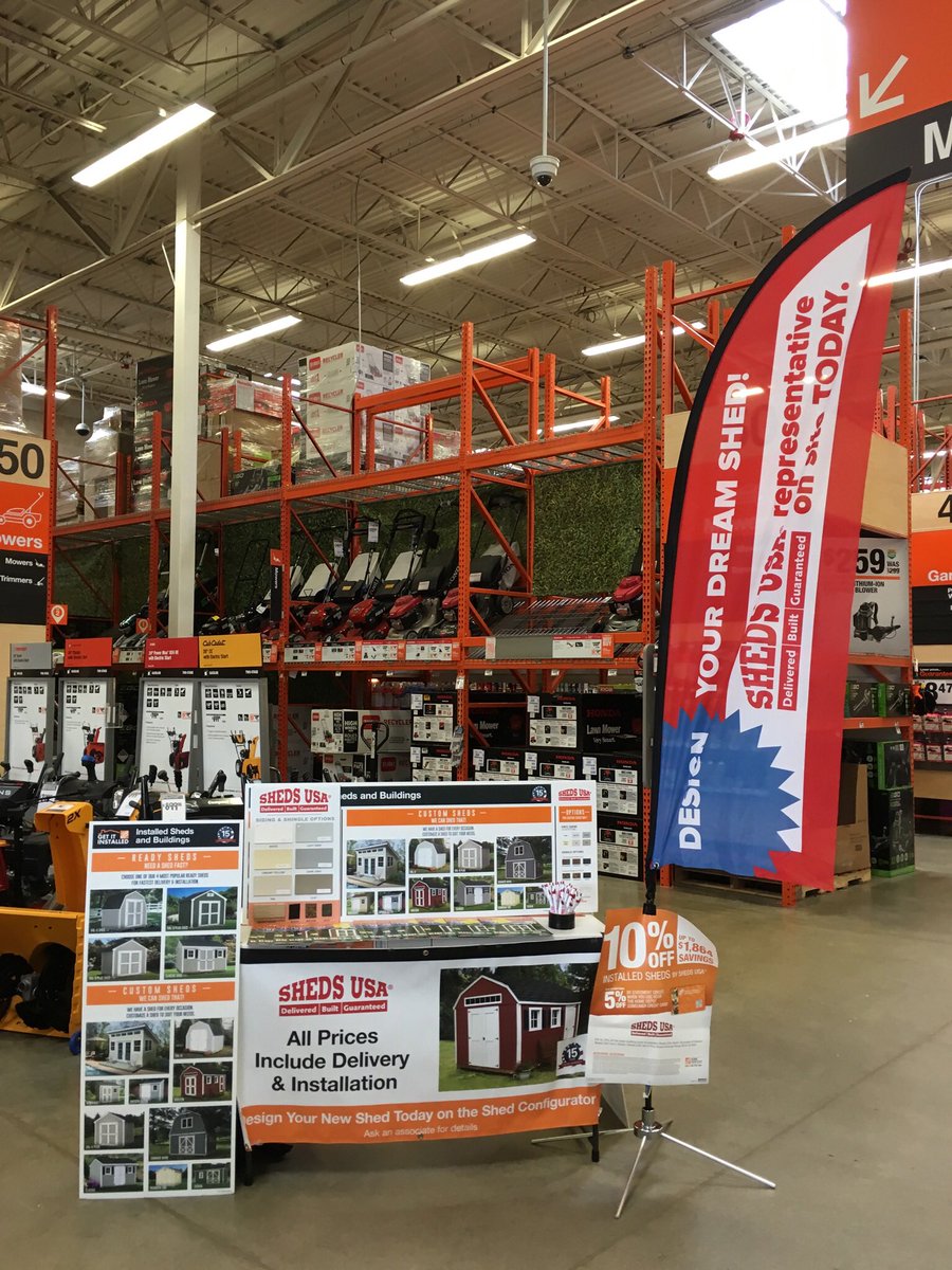 TuffShedMel's tweet photo. GR8 day @WMHomeDepot Holiday🎃🎄Countdown #installedservices event!
 #fillingthepipeline w/customers #readyforfall w/outdoor storage solutions.
#thankyou @HomeDepot 4115 #MightyMifflin #partnership  @SadieTice @debbieshimko1  @huntersmom10513  @stephanie101312  @Joepratt35 https://t.co/vsrkl6J27c