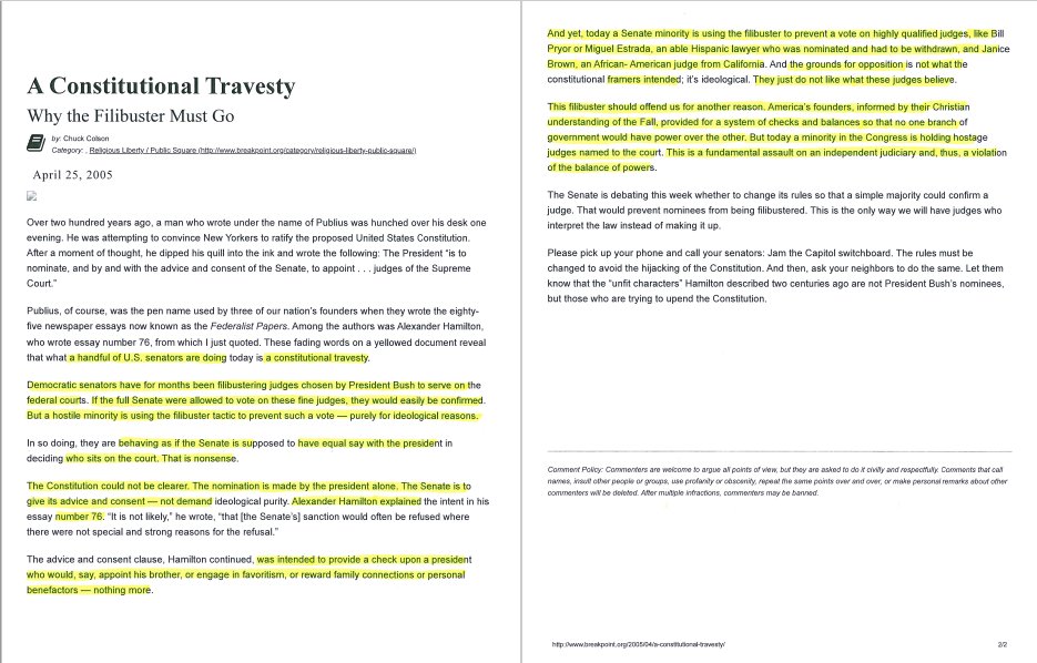 Pic1 = Excerpt from “Christian Counseling Today” (vol.12, no.4) by Tim Clinton.Pic2 = Excerpt from “A Constitutional Travesty” on  http://breakpoint.org  by Chuck Colson.Pic3 = Excerpt from “Sen. Strangelove” in WSJ by Pete Du Pont.