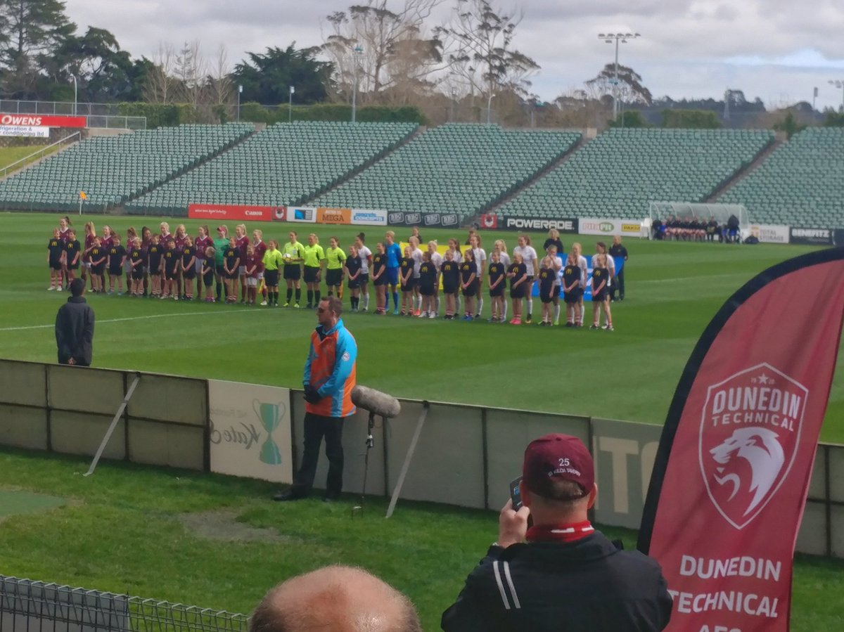 FootballSouth2's tweet image. Dunedin Technical take the field to become the first team from our Federation to make the NZ Women's cup final!
Live on Sky Sport 3 now.
#KSCup #makeanameforyourself