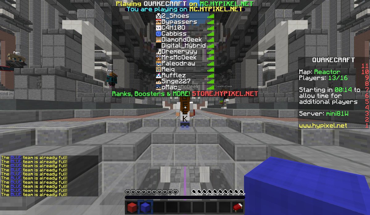 RufflezHypixel's tweet photo. Faves from DiamondGeek's 300K overall kills Part 2: π Congratz! π We were all +1's multiple x's before the official number showed itself β€οΈ DG did you plan it that way to make us all feel special? π Cool reason to play a lot of Reactor π@HypixelNetwork #QuakeFTW #ILoveQuake https://t.co/1aEPv2pGfX