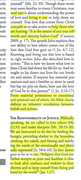 Pic1 = Excerpt from “Christian Counseling Today” (vol.18, no.2) by Tim Clinton.Pic2 = Excerpt from “The Popular Encyclopedia of Christian Counseling” (entry on “Social Justice” by Joshua Straub), 2011.