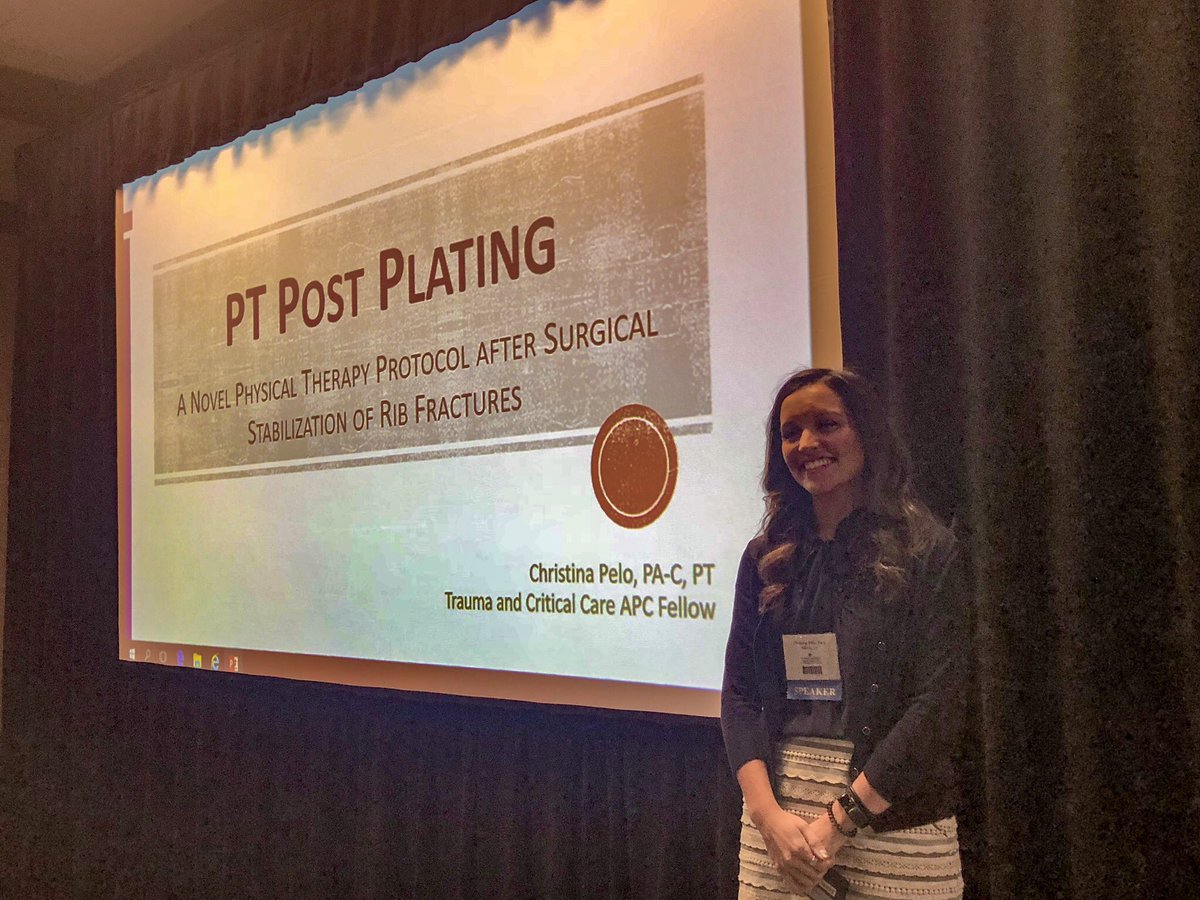 IMC_Trauma's tweet photo. Our current APC fellow, Christina, just having completed her research presentation at IHC’s Excellence in Trauma Care Conference! She is in the home stretch now to graduation after a year of #excellence as our fellow. #badlighting  #imctraumafellowship #physicianassistant https://t.co/DY9TtJLuvY