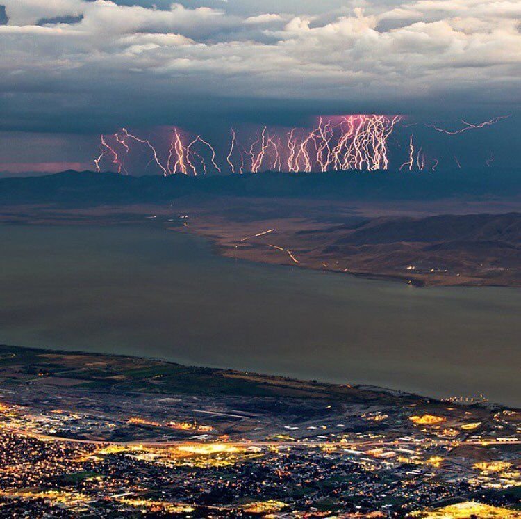 Storm over Utah Lake