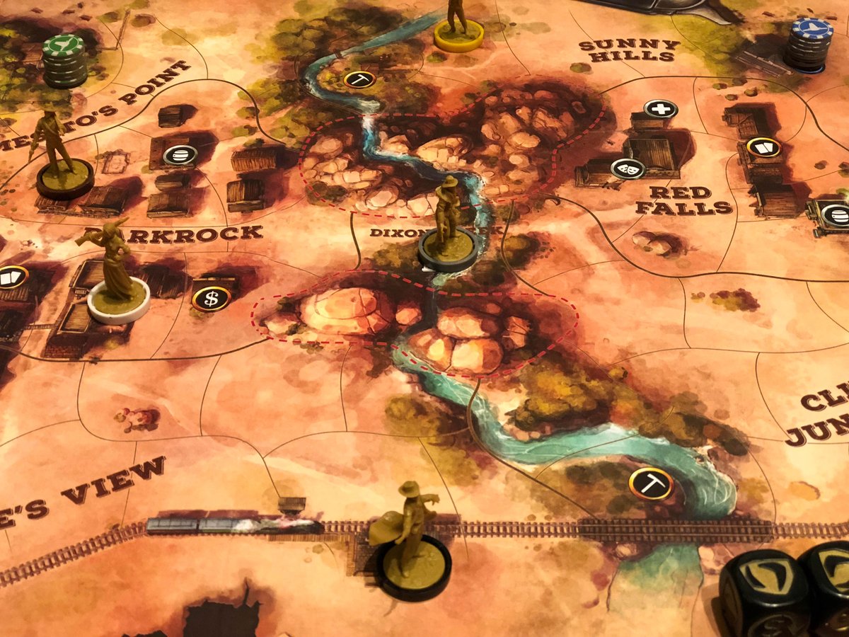MeepleMaven's tweet photo. #BoardGameMaps: #WesternLegends fr @KolossalGames 2018. #ActionPointAllowance / #PressYourLuck / #PickUpAndDeliver #BoardGame. https://t.co/61nLEWglCm