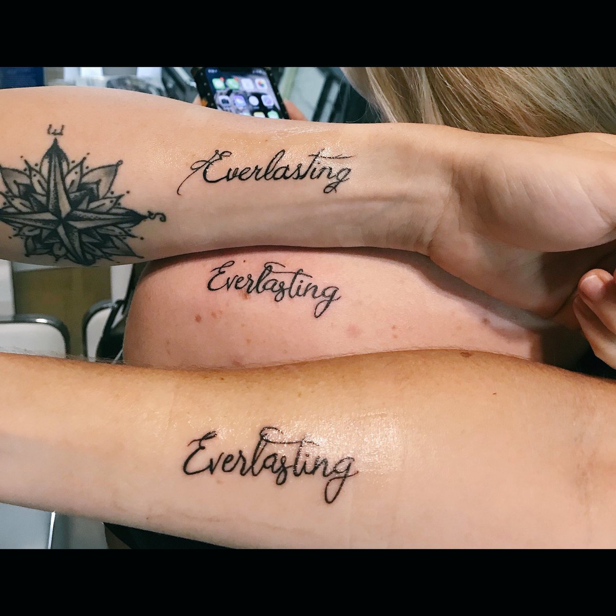 Matching Tattoos for Mom and Sisters