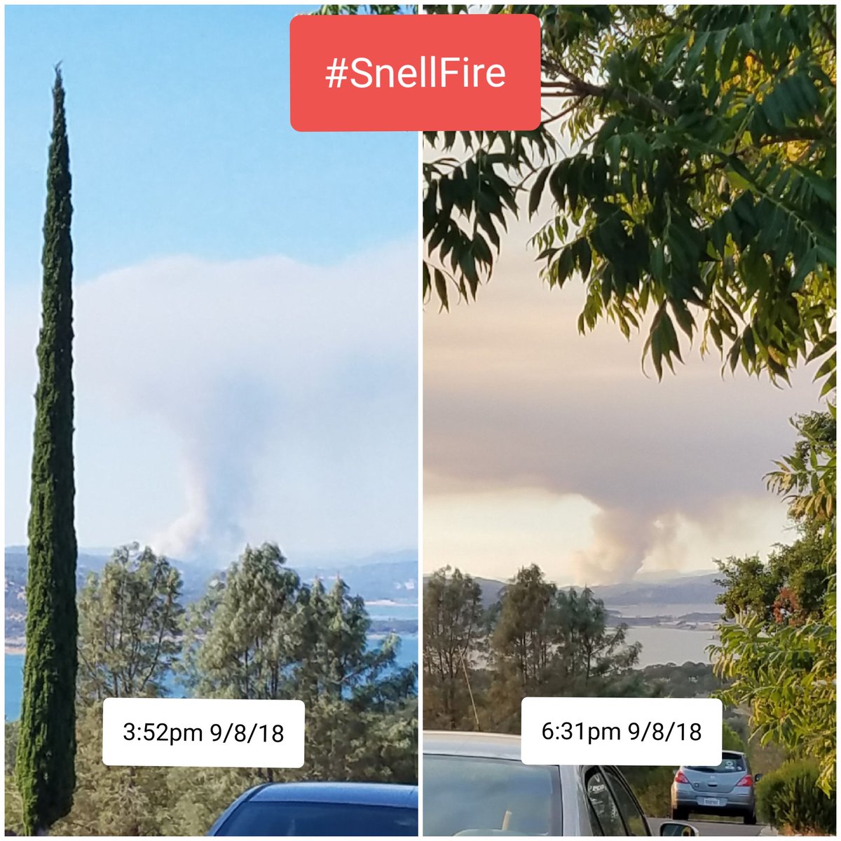 #SnellFire #timelapse view from berryessa highlands