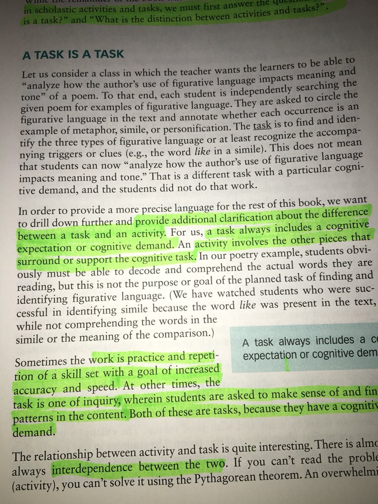 GoodwinKhristie's tweet image. You were right on track when we discussed the difference between an activity &amp;amp; a task! #cognitivedemand @ArmstrongDottye #PowerfulTaskDesign #performancetasks