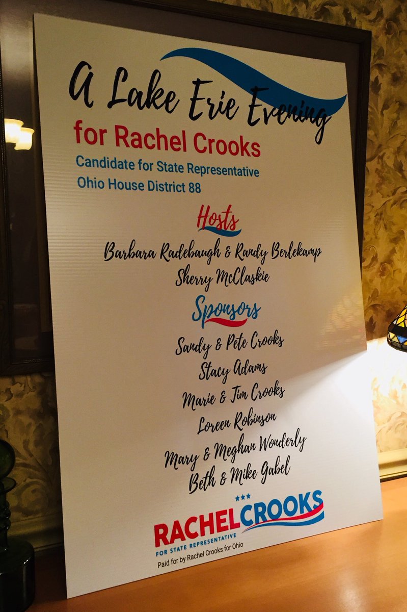 RachelforOhio's tweet photo. It may have been rainy but our #LakeErieEvening was a success! Thank you to @radstar47 for hosting our fundraiser tonight. #OHDems #BlueWave #ElectWomen #Election2018 #GetRachelElected https://t.co/lpu6kubMMy