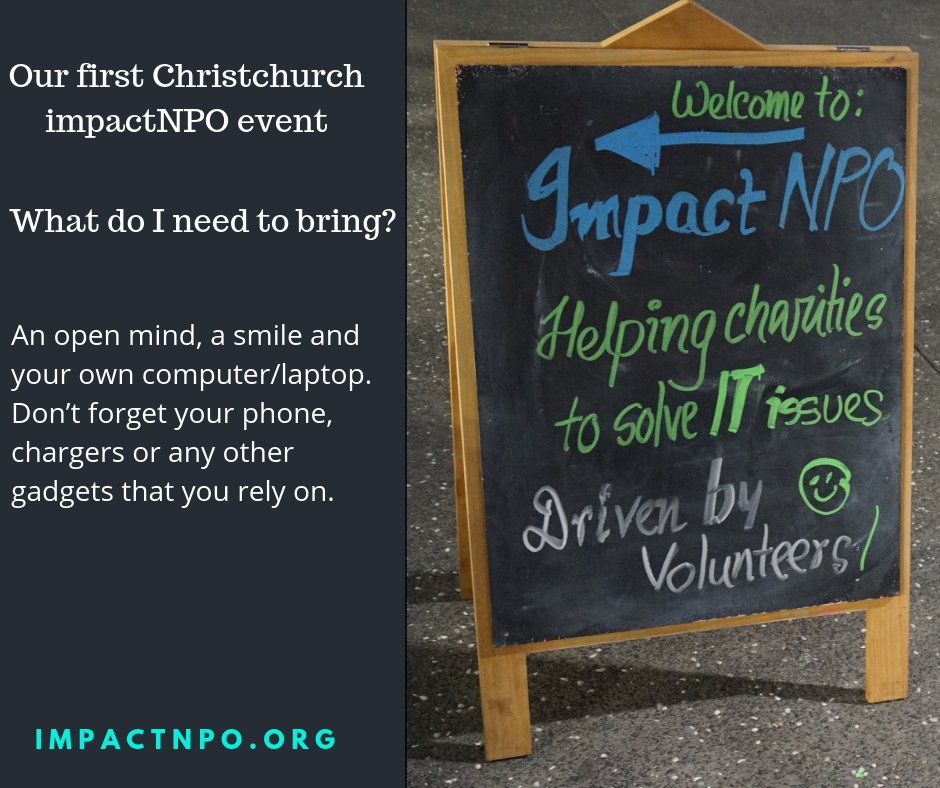 5 days to the charity hackathon in Christchurch 🙂🙂🙂
Get your ticket at impactnpo-sep2018.eventbrite.co.nz #BizDojo #chch #hackathon #Volunteering #hack