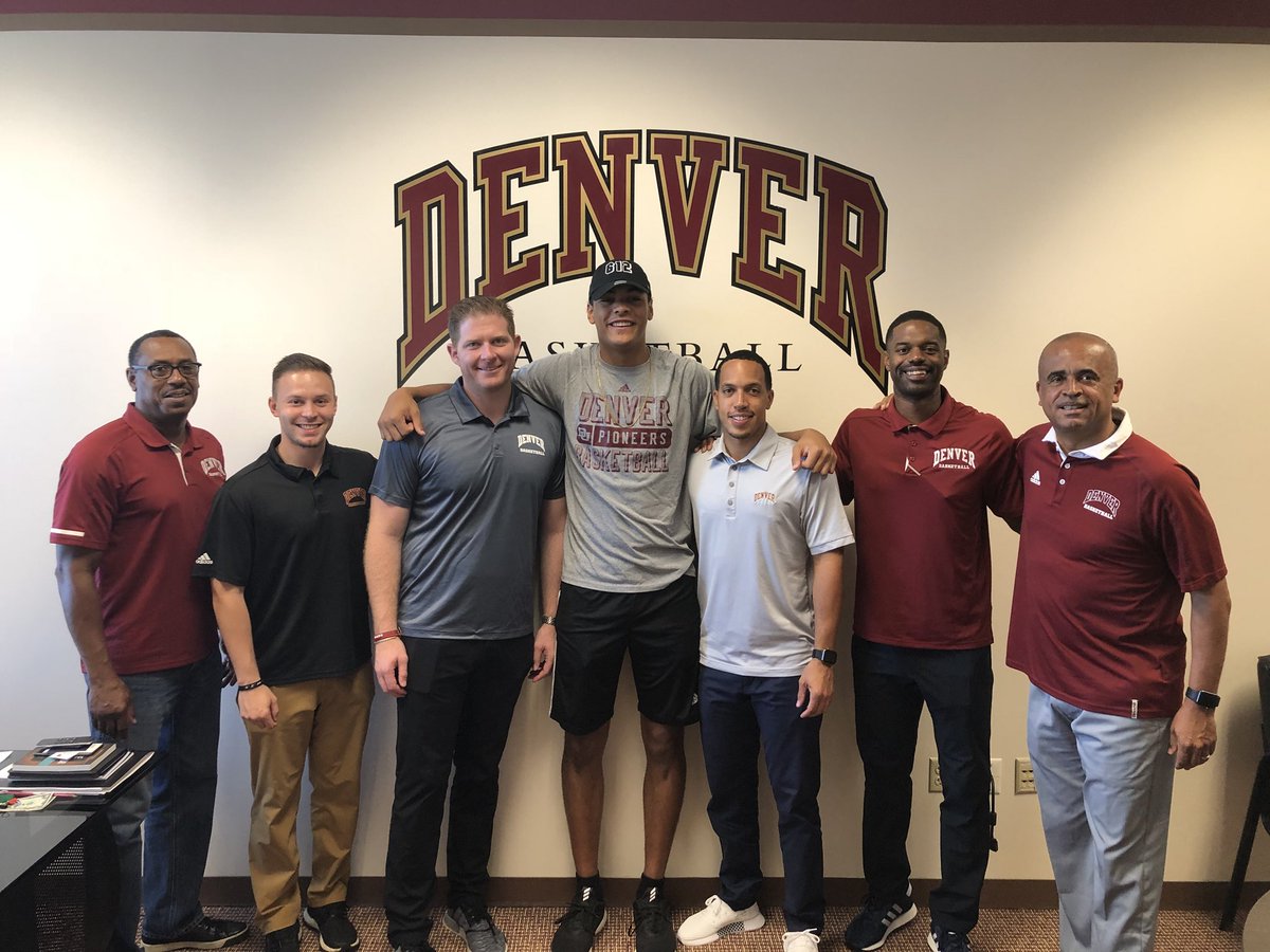 robbyj1415's tweet photo. I am excited to announce that I have verbally committed to continue my education and play basketball at the University of Denver. Thank you to Coach Billups, Coach Ficke, and everyone else at DU!  Go Pioneers! https://t.co/yWxAJAId1k
