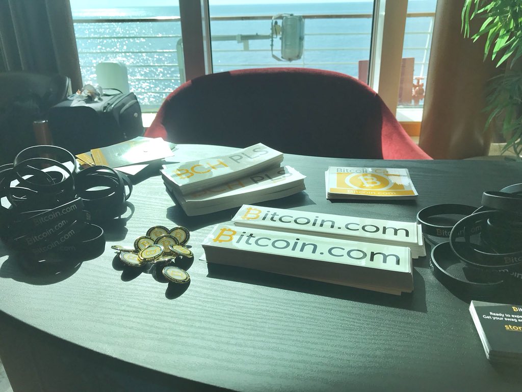 thecryptokidd's tweet photo. If you’re on the @CoinsBank #BlockchainCruise make sure to check out the @BitcoinCom booth.  Download the https://t.co/7uQFgcpSak and learn why #BitcoinCash is peer-to-peer cash 🌎✌🏻 #BCH https://t.co/4JpktWNIiW