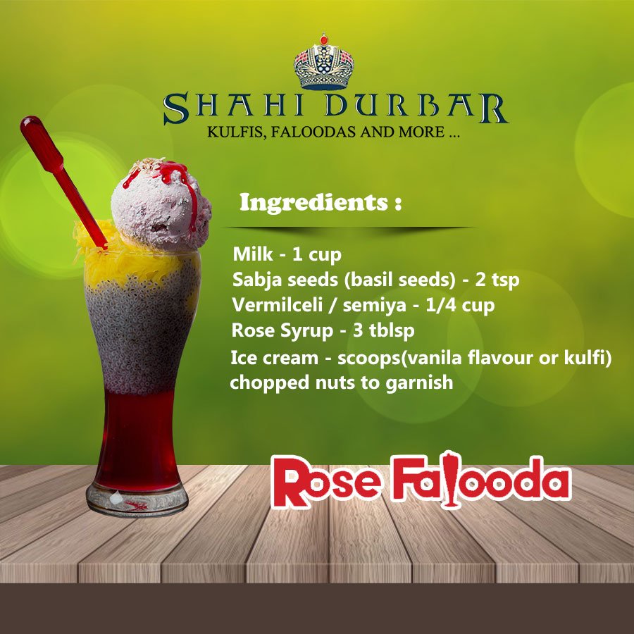 ShahiDurbar's tweet photo. Shahi Durbar Rose Falooda now at home! But for the Shahi Durbar special flavour head to our outlet, today! 😋

#RoseFalooda #Falooda #HappinessIsDesserts #food #foodislove #delicious #desserts #ShahiDurbar #Foodilicious #Foodgasm #Mumbai #Pune #Indore #Bhopal #Nashik #Surat #Goa https://t.co/YixICdeaRx