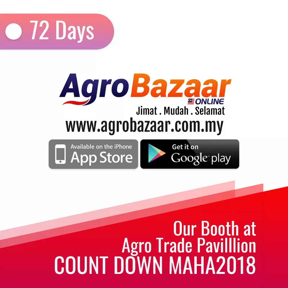agrobazaar_msia's tweet photo. CountDown #MAHA2018
#72daysleft . See u there #AgrobazaarOnline https://t.co/m72MjF9KdY
