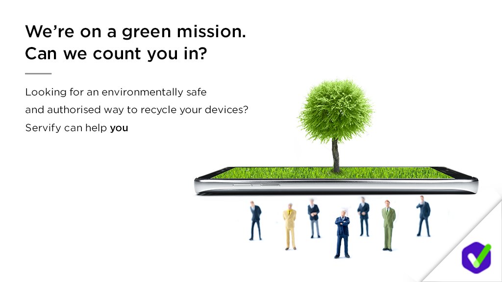 ServifyHQ's tweet image. Smart eRecycling solutions from Servify helps you manage e-waste. #environment #ecofriendly #eRecycle