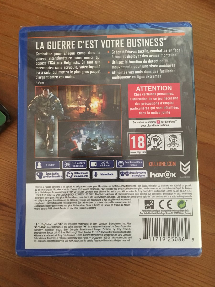 dimeao's tweet photo. Davantage de détails de Killzone Mercenary #MiniUnboxing #psvita 😄 https://t.co/5fRho8hXac