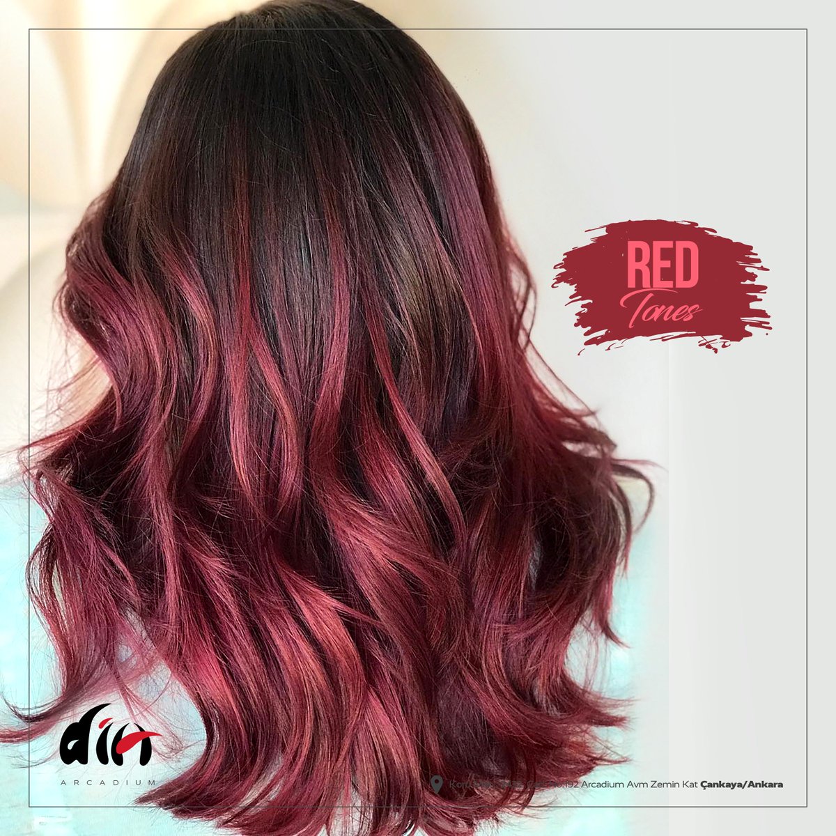 Kırmızı tonların harika uyumu!

Harika bir değişim ve güzel bir #pazar için bekliyoruz.

Dia Kuaför Arcadium

#RedTones