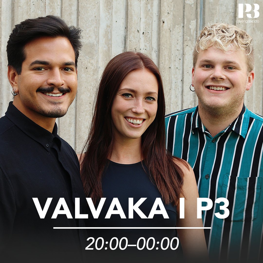 Valdagen är här! I kväll kör vi valvaka i P3 kl 20.00–00.00. Det blir typ som alla andra valvakor fast KUL.