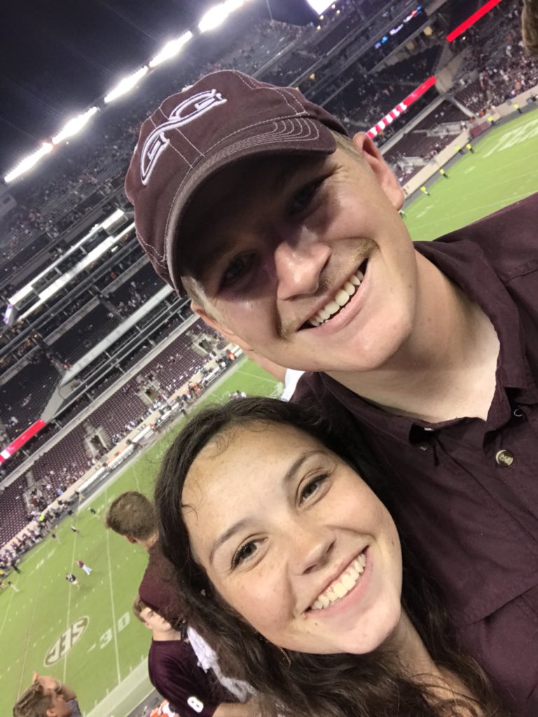 KatChris_P's tweet photo. Stood in the rain for a long time to watch our Aggies fight the long fight against Clemson. We may have run out of time, but couldn’t be prouder! (Does this do? @JoeMa40 ?) https://t.co/fBLfvREdOs