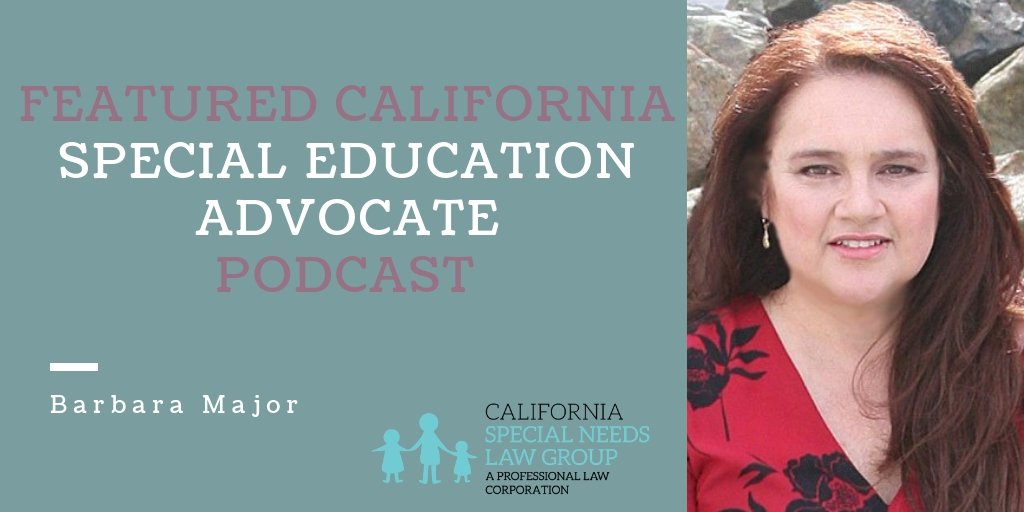 calspedneedslaw's tweet photo. As a mom to a child with special needs, Barbara was motivated to learn more about the special education system. Hear her story here: https://t.co/j6Gs9iv5cQ #SpecialEducation, #Advocate #MomOnFire https://t.co/lTXMZYudAS