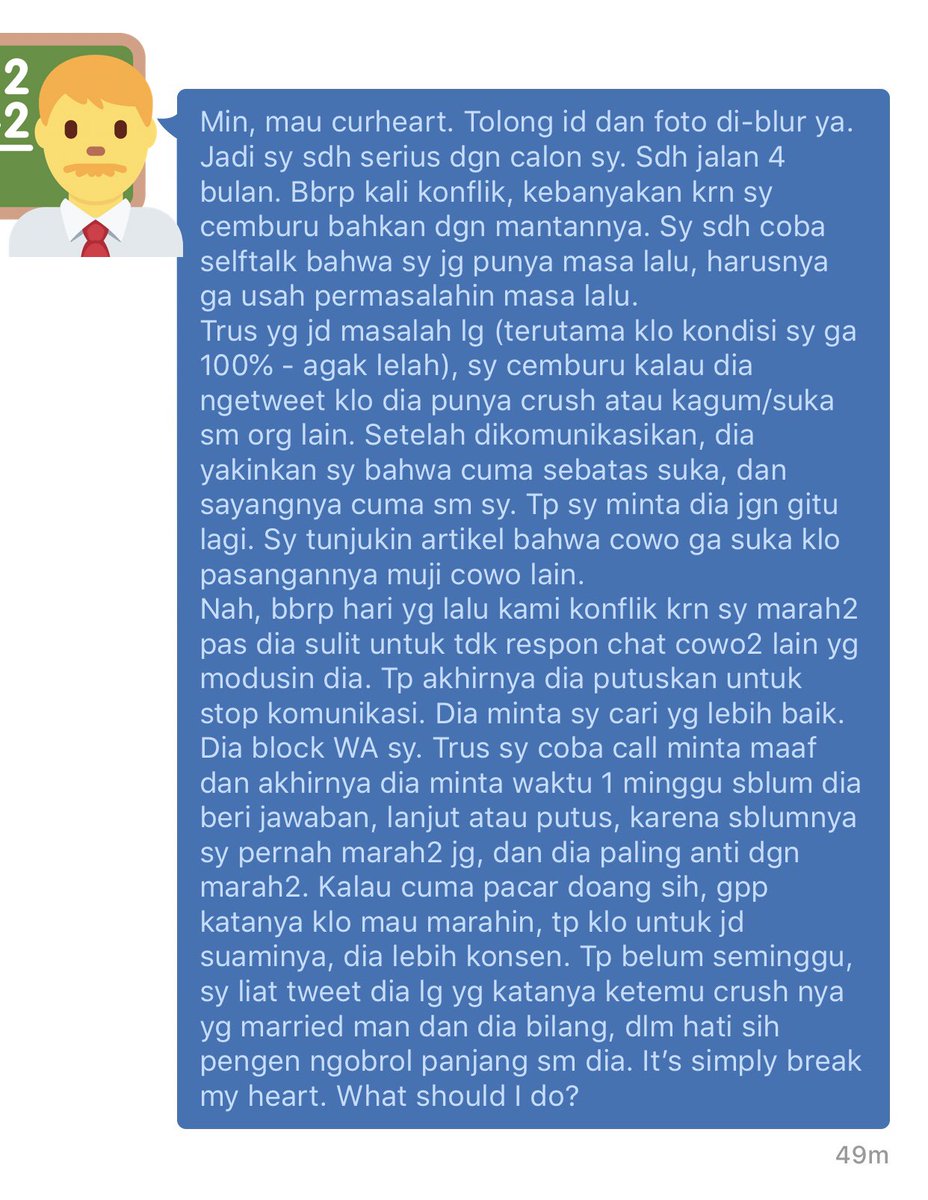 hitmansystem's tweet photo. #curheart Hari Ini. Pacaran Jalan empat bulan dan sudah serius dengan calon. Ladies ada yg pernah ngalamin begini? Cerita Dong! 😁😆 https://t.co/MA2d3NJBV5
