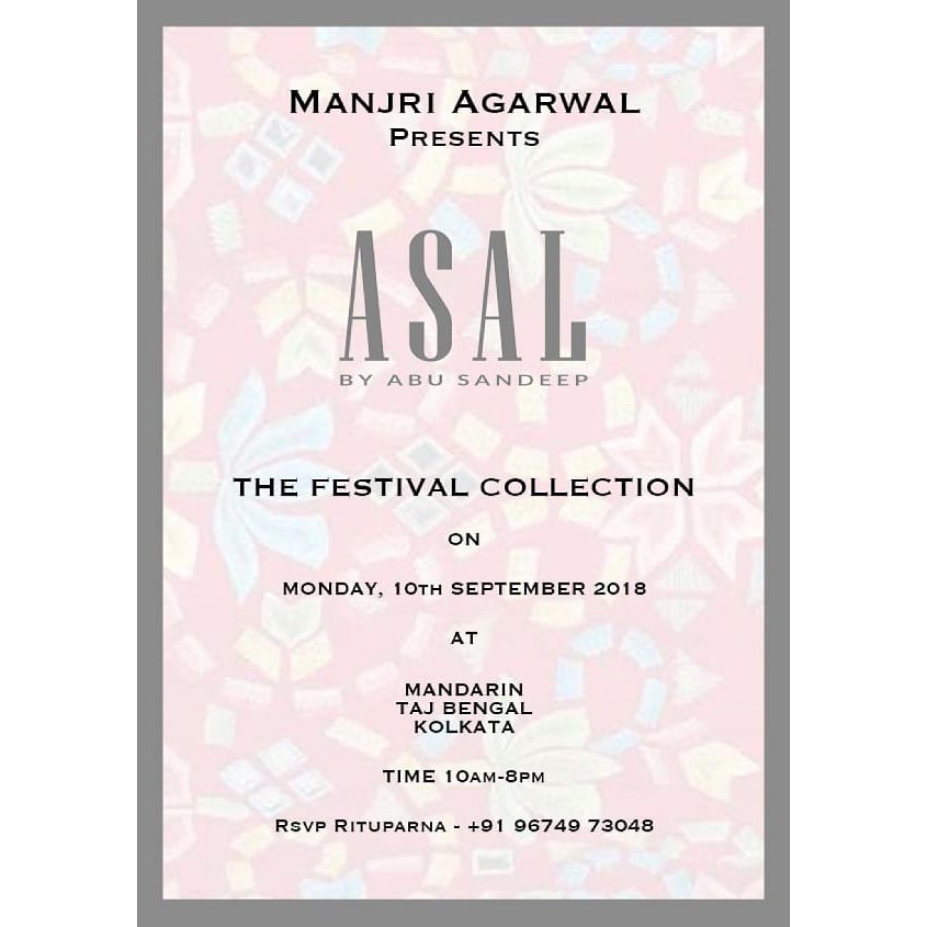 KOLKATA GETS ITS ASAL STYLE. 

One day to go. Be There.

#Asal #AbuSandeep #AbuJani #SandeepKhosla #IndianCouture #FashionCouture #TheFestivalCollection #kolkata