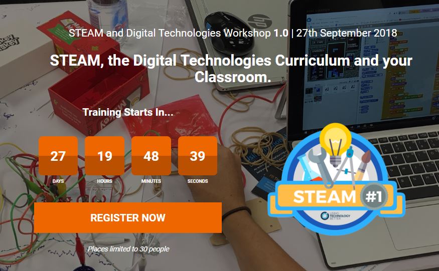 MikeReading's tweet photo. 🔖 Save the date on 27 Sept  and learn how to apply  #STEAM, construction, coding and the Digital Technologies Curriculum and your classroom. 💗 

👉👉👉 https://t.co/MuvVgM32bo 

#utbPD #utbSTEM #STEAMchat #STEAMtools #STEAMedu #edchat https://t.co/eK6m0sGcWs