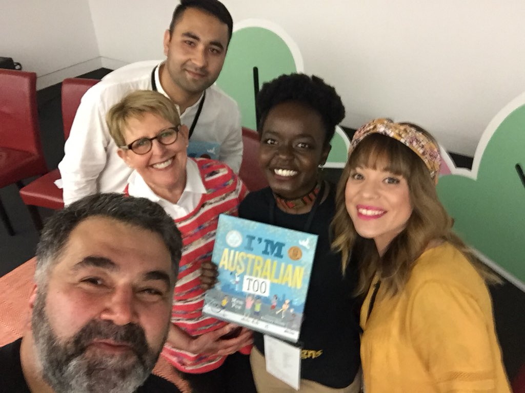 Kon__K's tweet photo. What an honour to moderate a panel on #Refugee Stories at #BWF2018 with the brilliant Imtiaz, Mem, Kagi and @lil183s shaping the narrative and showing us how to create real change. What total stars! #bwf18 @TheAshaFox https://t.co/FGRwbvYnN3
