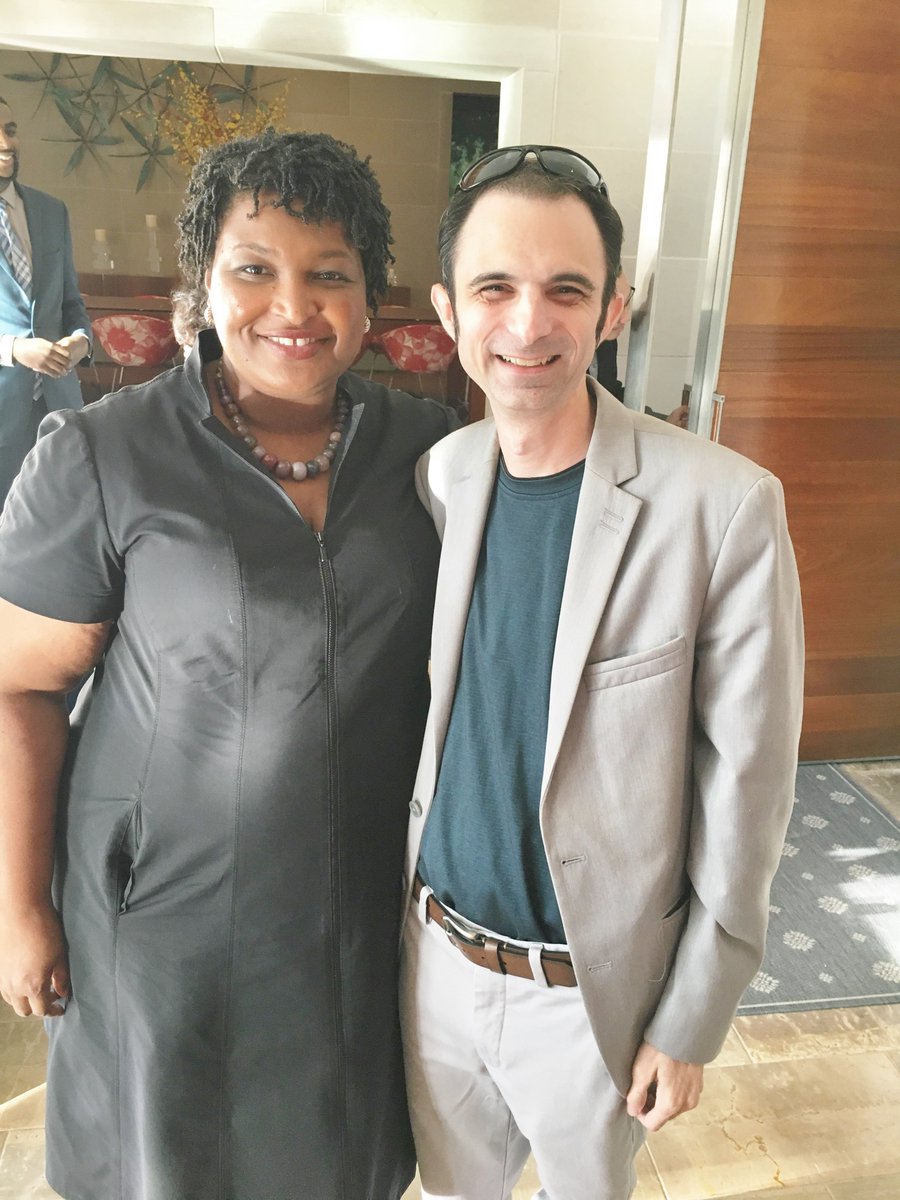 aspronin's tweet image. Thrilled to finally meet @staceyabrams -the next gov of GA-and looking to shatter glass ceiling! #BlueWave #wemustwork
