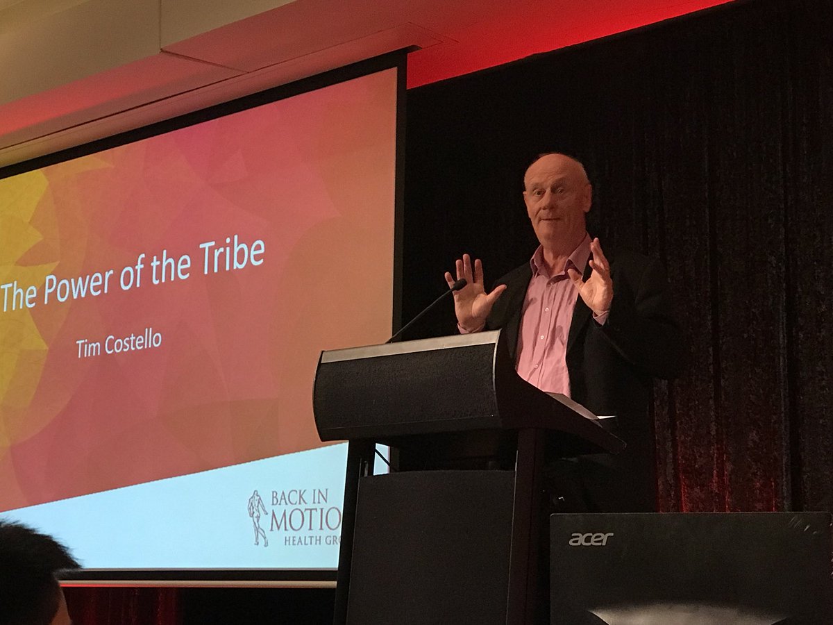 CoricaGavin's tweet photo. Great message by @TimCostello at the #Backinmotion national symposium on the power of the tribe and more importantly, about significance and purpose in life! What can you do the bring purpose and happiness to your life? https://t.co/F0HG6xRy5C