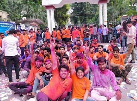 ABVPVoice's tweet photo. ABVP is on winning spree in Uttaranchal! ABVP won student council elections in Garhwal University in Shrinagar, Kumau University in Almoda,
Sanskrit University in Haridwar, 
Shridev Suman University in Gopeswar and the prestigious DAV College in Dehradun! Congratulations @ABVPUA! https://t.co/KhwTEqHXIh