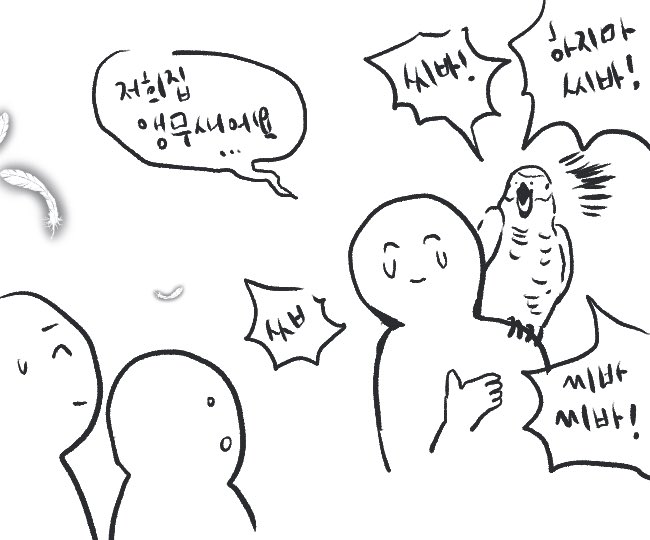 beyondmyday's tweet image. 말하는 앵무새에 대한 로망이 있는 분들도 있죠. 하지만 전해들은 말하는 앵무새의 이상과 현실 😂 쌍자음 발음을 좋아한다고...