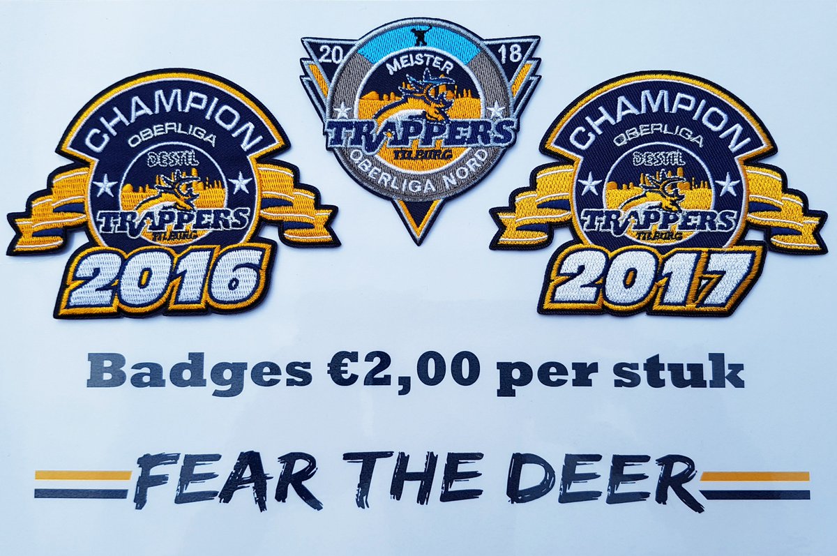 TrappersFanatic's tweet image. 🦌OPEN DAG @Tilburgtrappers
Vandaag zijn de laatste Champion 2016, 2017 en Nord-Meister 2018 Badges te koop voor €2,- per stuk

Tevens kunnen leden de Champion 2018 Badges gratis komen afhalen. Deze zijn niet los verkrijgbaar.

Info Open Dag: bit.ly/2NQOlS3