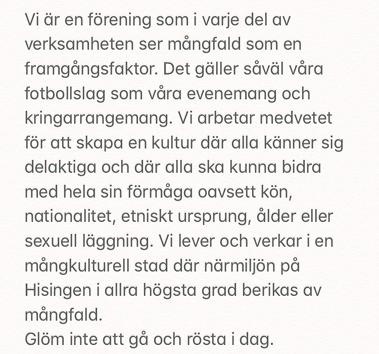 bkhackenofcl's tweet photo. Glöm inte att gå och rösta i dag. https://t.co/LFBMDCmHH0