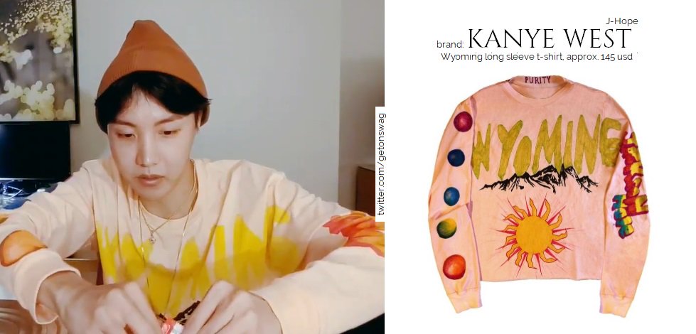 Kanye West Wyoming Tシャツ Jhopeさん着用-