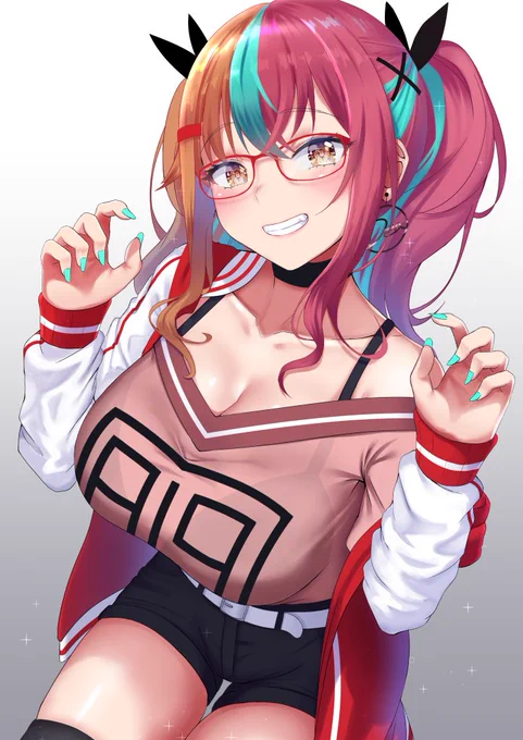 デア~ #オリジナル #女の子 #ツインテール #眼鏡 #ギャル #巨乳 #極上の乳 #魅惑の谷間 https://t.co/FcOxZlNkSZ 