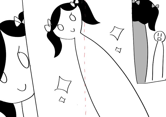 コマ割り考えるの好きなんですが、こういう見開き独特の演出が、最近ほぼスマホで読まれる事を考えると出来ないのが少し悲しい。1枚目なんてセリフ読む順番滅茶苦茶になるから絶対に出来ない…。1枚あたりのコマも少なく読みやすく!とか考えるとどんどんバリエーションが減っていく…! 