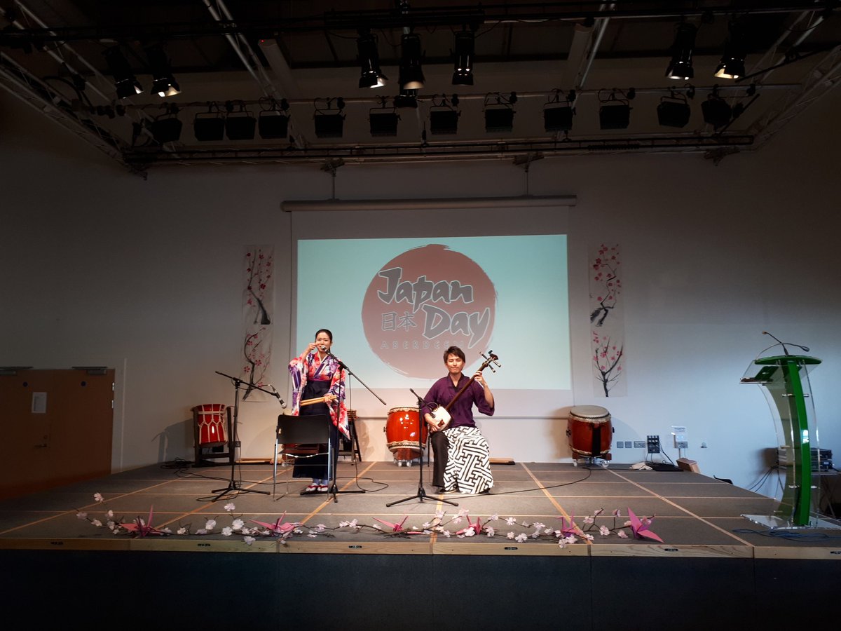 JDayAberdeen's tweet photo. Hibiki Ichikawa and Akari Mochizuki! 

#jdayabdn18 #event #japan #japanese #aberdeen #culture #heritage #fun #local #entertainment #amazing #Activities #Tsugaru #Shamisen https://t.co/BC6vethFgF