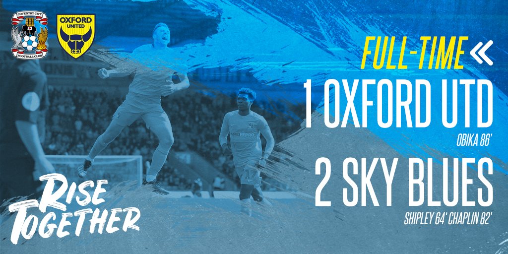 FT: #SkyBlues pick up their first three points on the road thanks to goals from Jordan Shipley and Conor Chaplin! 

[1-2] #PUSB