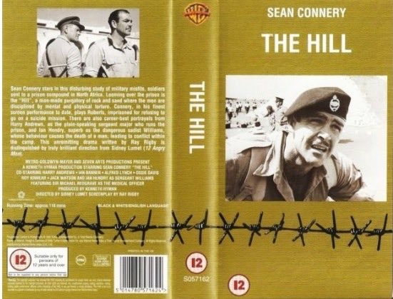 Original retail vhs artwork of the classic film #TheHill starring #SeanConnery ⁦<a href="/WarnerArchive/">Warner Classics</a>⁩ ⁦<a href="/SeanConneryDay/">Sean Connery Day</a> directed by Sidney Lumet ⁩ #tbt #artwork