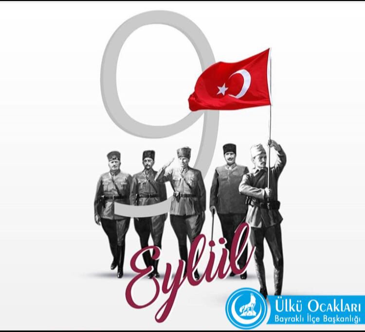 9 Eylül'deki Millî ve Manevi Ruhun bugünkü temsilcileri olarak İzmir'in düşman işgalinden kurtuluşunu kutlar, Başta Gazi Mustafa Kemal Atatürk olmak üzere kahraman askerlerimizi saygı, minnet ve rahmetle anıyorum.
Tuncay Arslan
Ülkü Ocakları Bayraklı İlçe Başkanı
