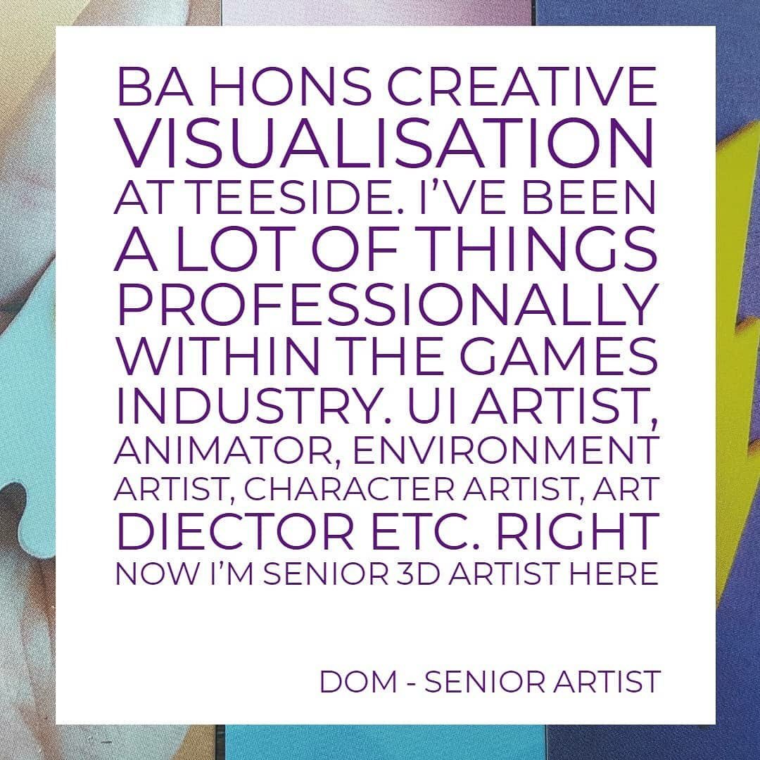Sinead Oram | Day 6 of 7 #foundationtakeover

Here's part two from the @HutchGames artist's advice about which degrees they chose to study. Again the variation has been really eye opening for me. We have ex Bsc students, English and games design students