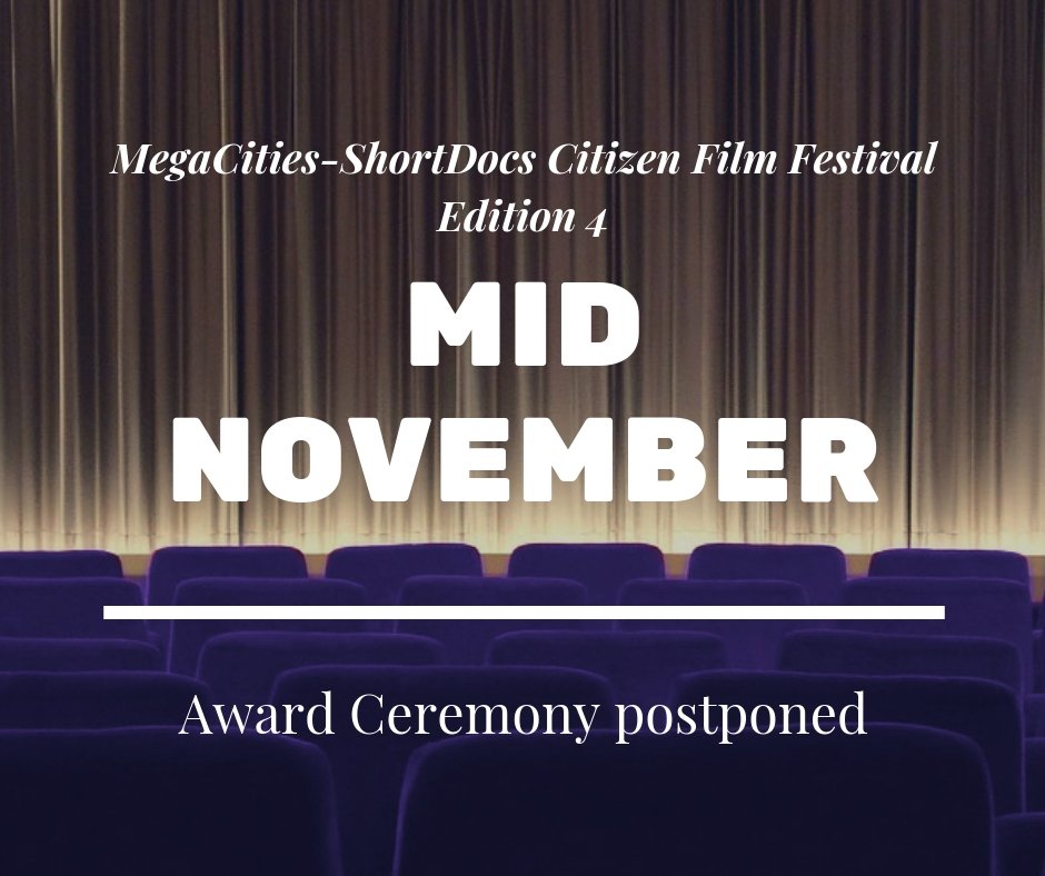 🔊 [Announcement]
The #Award #Ceremony🏅is postponed to mid November!
Date, location and tickets 🎫 coming soon! #mcsd2018 #shortdocumentary #Solutions