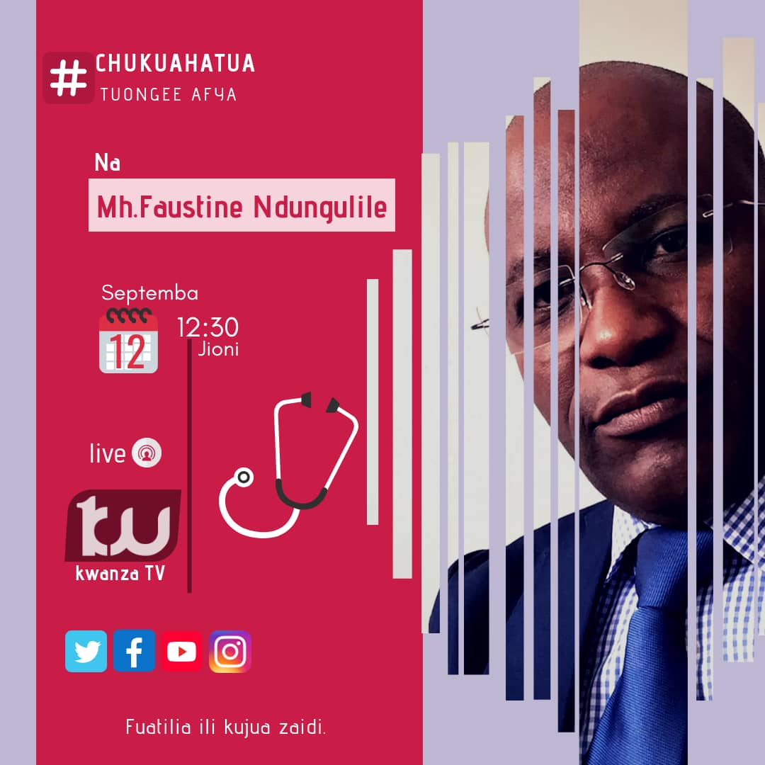 ChukuaHatua's tweet photo. Katika muendelezo wa kukutana na viongozi kujadili kwa pamoja namna ya kuwa sehemu ya utatuzi wa changamoto tutakuwa LIVE na Naibu Waziri wa @wizara_afyatz  Mhe @DocFaustine ambapo tutazungumza kuhusu suala la Afya. Ni Jumatano Septemba 12, kuanzia 12.30 Jioni #ChukuaHatua https://t.co/01AygA7GF7