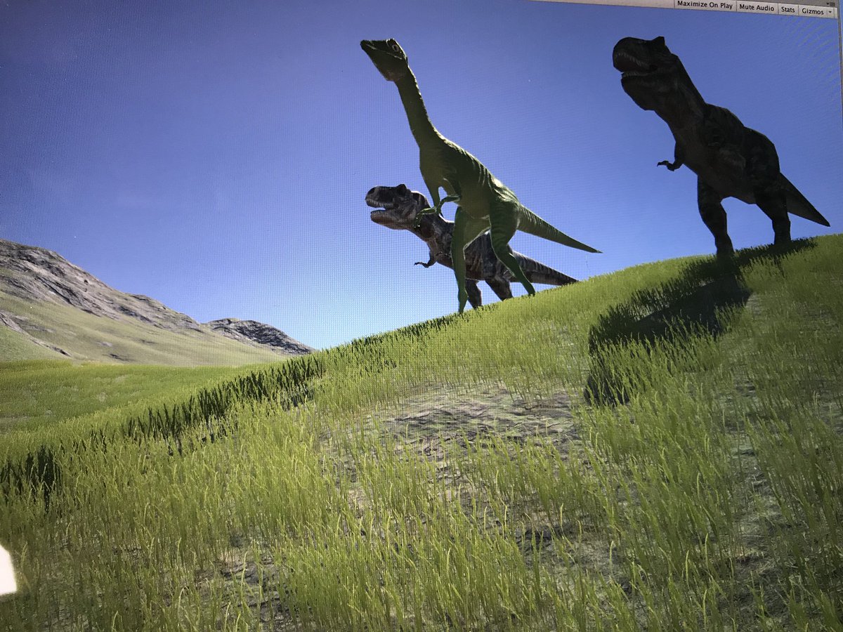 timvogt's tweet image. Even zelf een soort fortnite geknutseld. Alleen in deze kun je alleen nog dino’s knuffelen #_born_to_code